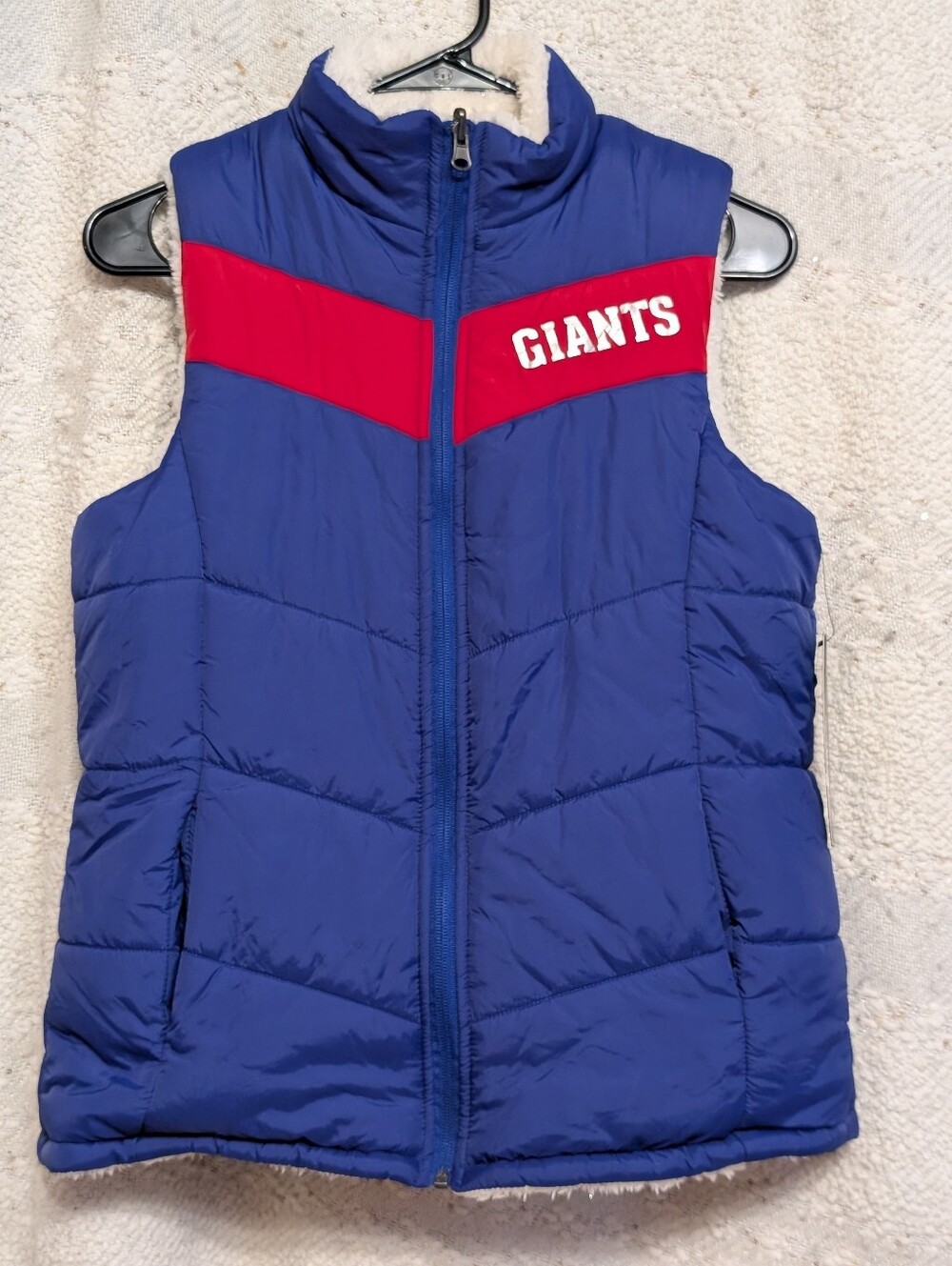 Giants NFL Puffer Vest G 3 For Her Reversible Size Small BNWT